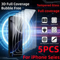 5 Stück HD Panzerglas für iPhone17 16 15 14 13 12 11Pro Max Displayschutzfolie für iPhone17Air XR XS Max XR Schutzglasfolie