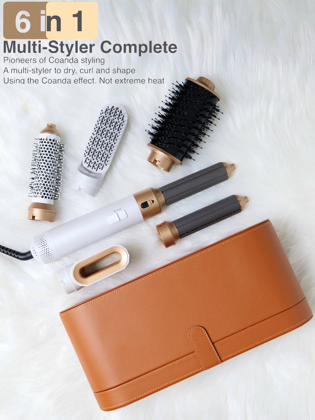 6-in-1-Haartrockner für Haare mit Lockenstab, Haarglätter mit Haarbürste, Haartrockner für Haartrockner, 6 in 1, Multi-Styler