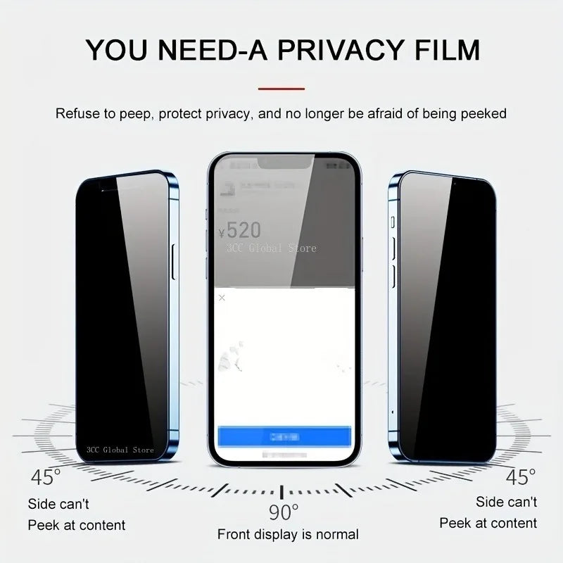 2Pcs Privatsphäre Gehärtetem Glas Für Samsung Galaxy A02s M02s F02s A03s A12 F12 A13 A14 A20s A23 A32 a42 A52 A53 A54 Screen Protector