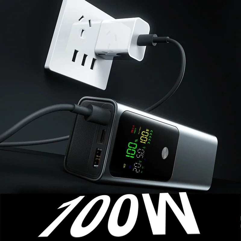 20000mAh Externer Akku PD100W Powerbank Hohe Kapazität Schnellladung Tragbares Ladegerät Powerbank für Laptop iPhone 16 Xiaomi