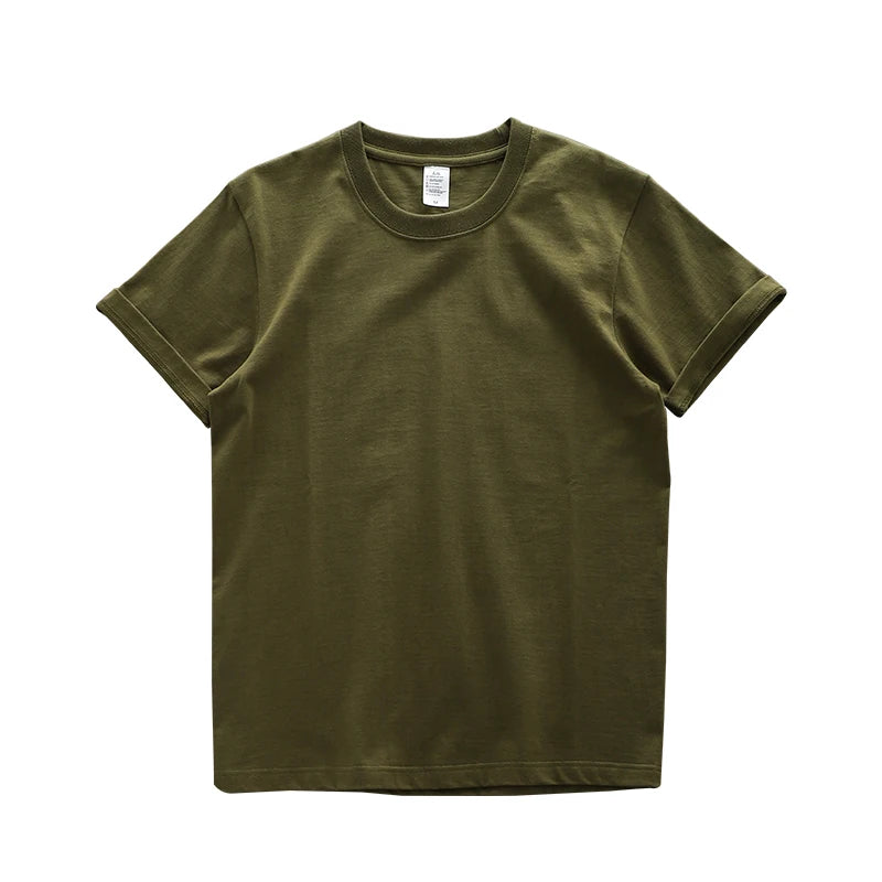 Dukeen 280gsm übergroße schwere T-Shirt für Männer Sommer Kurzarm T-Shirt Baumwolle einfarbig Top lässig T-Shirts ein Stück