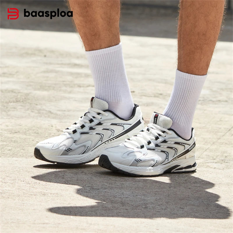 Bassploa Männer Laufschuhe Casual Sneakers Mesh atmungsaktive Sportschuhe für Männer Tenis leichte Walking Sneakers rutsch fest