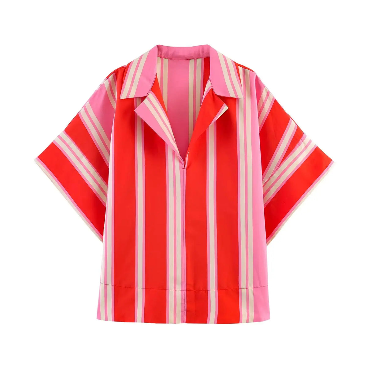 KONDALA Damen Casual Urlaubs-Set mit Gestreiftem Kurzarm-Oberteil und Eleganter Langer Hose 2026 Sommer Schickes V-Ausschnitt-Top, Hose mit Elastischem Bund