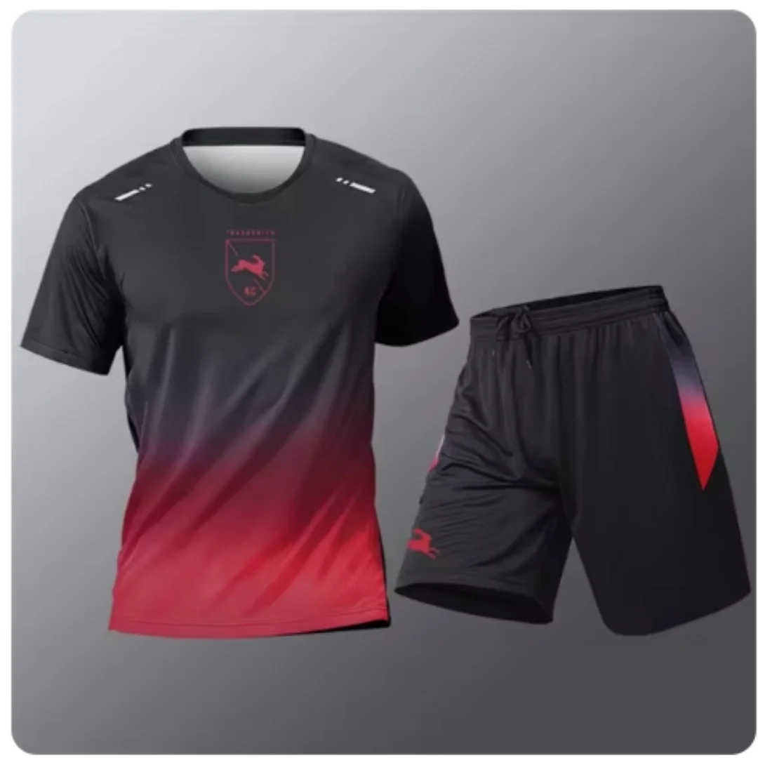 Sommer Fitness Männer laufen Kurzarm T-Shirt + Shorts zweiteiliges Set Sportswear Casual Fitness Sport schnell trocknende Sets S-4XL