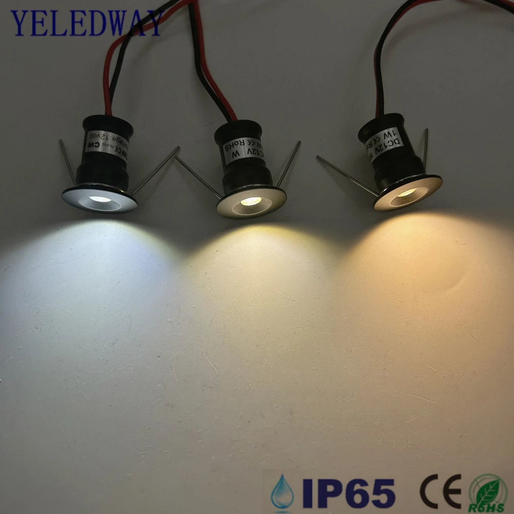 1W Mini Downlight Led 12V Kleine Dimmbare Scheinwerfer Treppen Küche Schrank Umgebungs Spot Licht Einbau KTV Party decke Beleuchtung