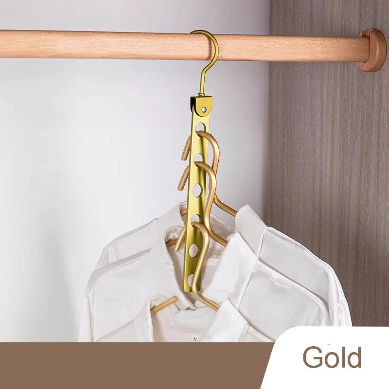 8 Löcher Lager regal für Kleiderbügel Organizer faltbare drehbare magische Metall Kleiderbügel Lager regal Kleider schrank Platz sparer Haken