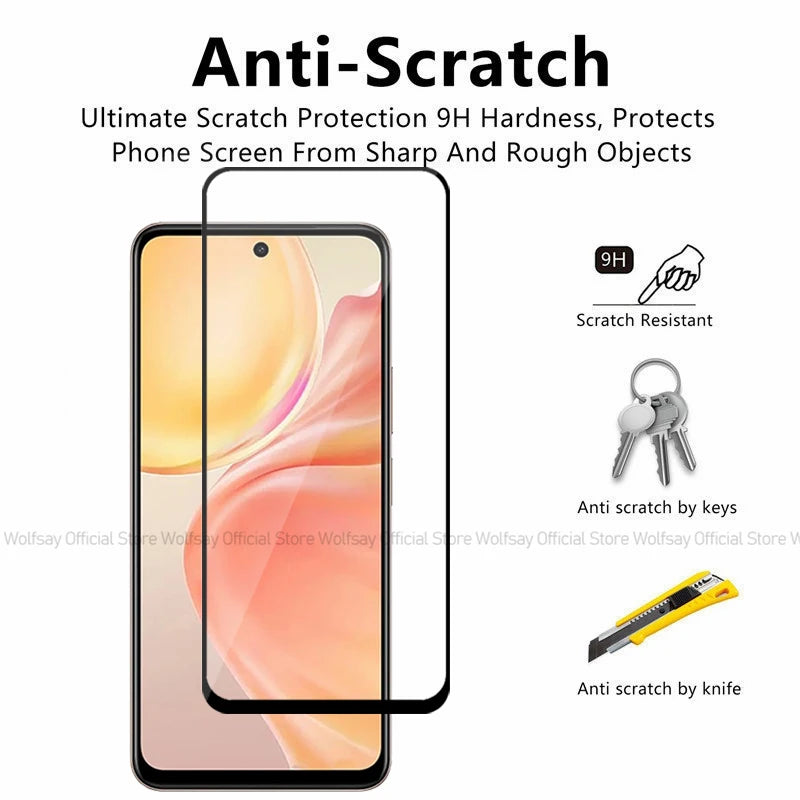 2/4PCS Gehärtetem Glas Für Vivo Y28 4G Screen Protector Vivo Y28 4G Volle Kleber Abdeckung telefon Glas Schutz Film Für Vivo Y28 4G