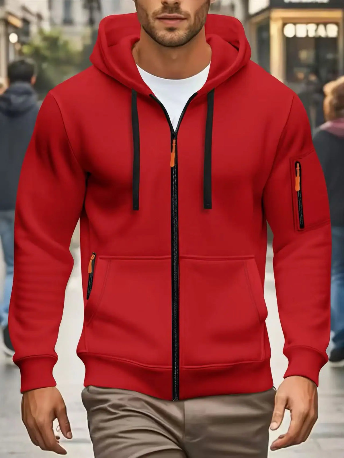 Männer Herbst Winter Neue Hoodies Langarm Sweatshirt Zipper Design Mit Kapuze Sweatshirt für Männer Sportswear Slim Fit Casual Jacke
