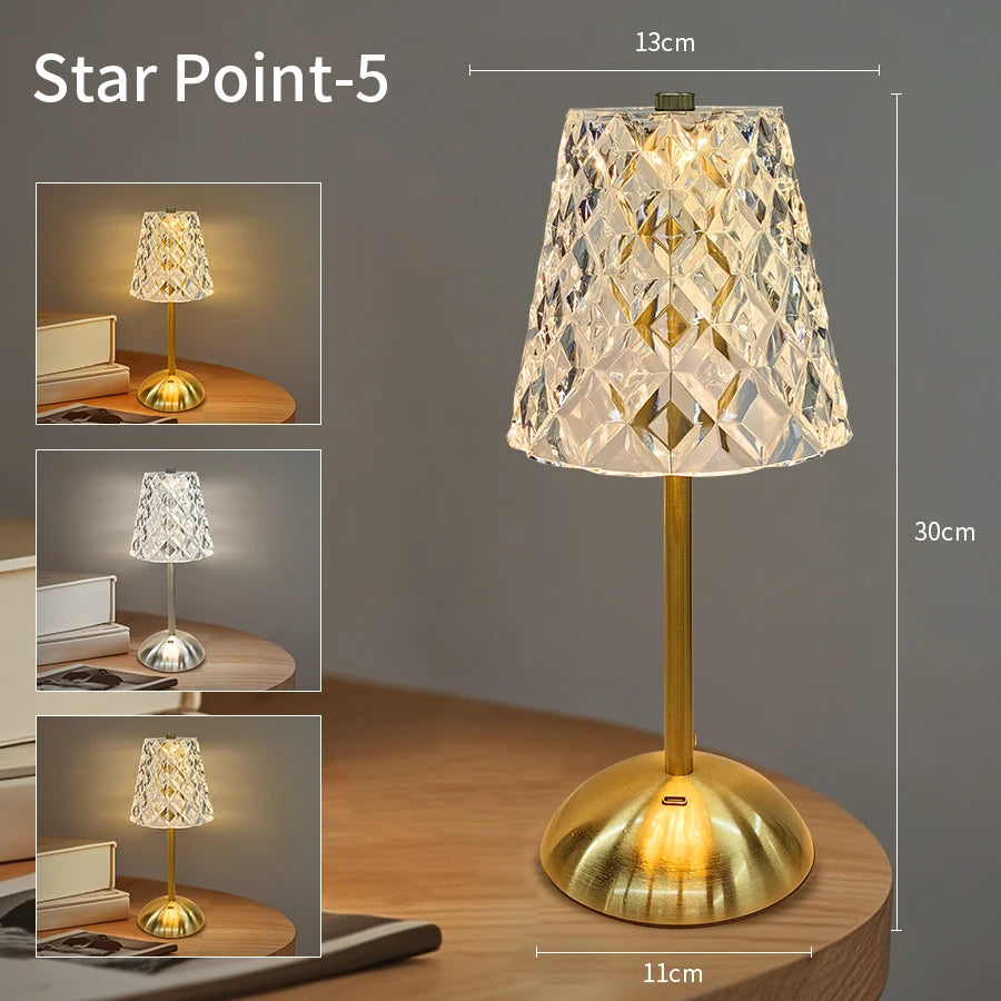Dimmbare Desktop-Dekor Nachtlicht Tischlampe LED Touch Sensor wiederaufladbare kabellose Leselampe für Hotel Bar Schlafzimmer Licht
