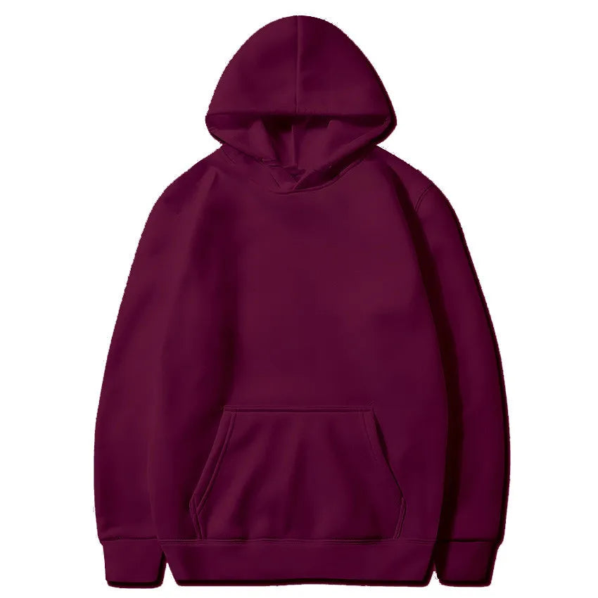 Damen Einfarbige Kapuzenpullover mit Taschen Sport Fitness Sweatshirts Modische Lässige Pullover in Verschiedenen Farben
