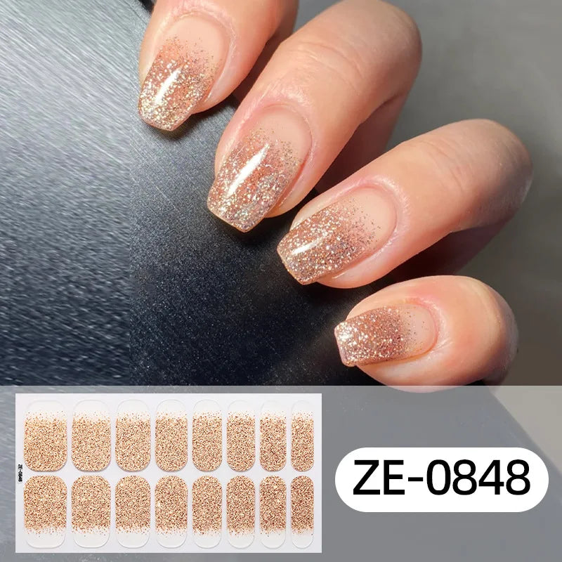 16 Tipps weinrote Nagelaufkleber, langlebig, einfarbig, volle Nagelfolien, selbstklebender Slider, Nagelkunst, DIY-Aufkleber, Maniküre-Dekor