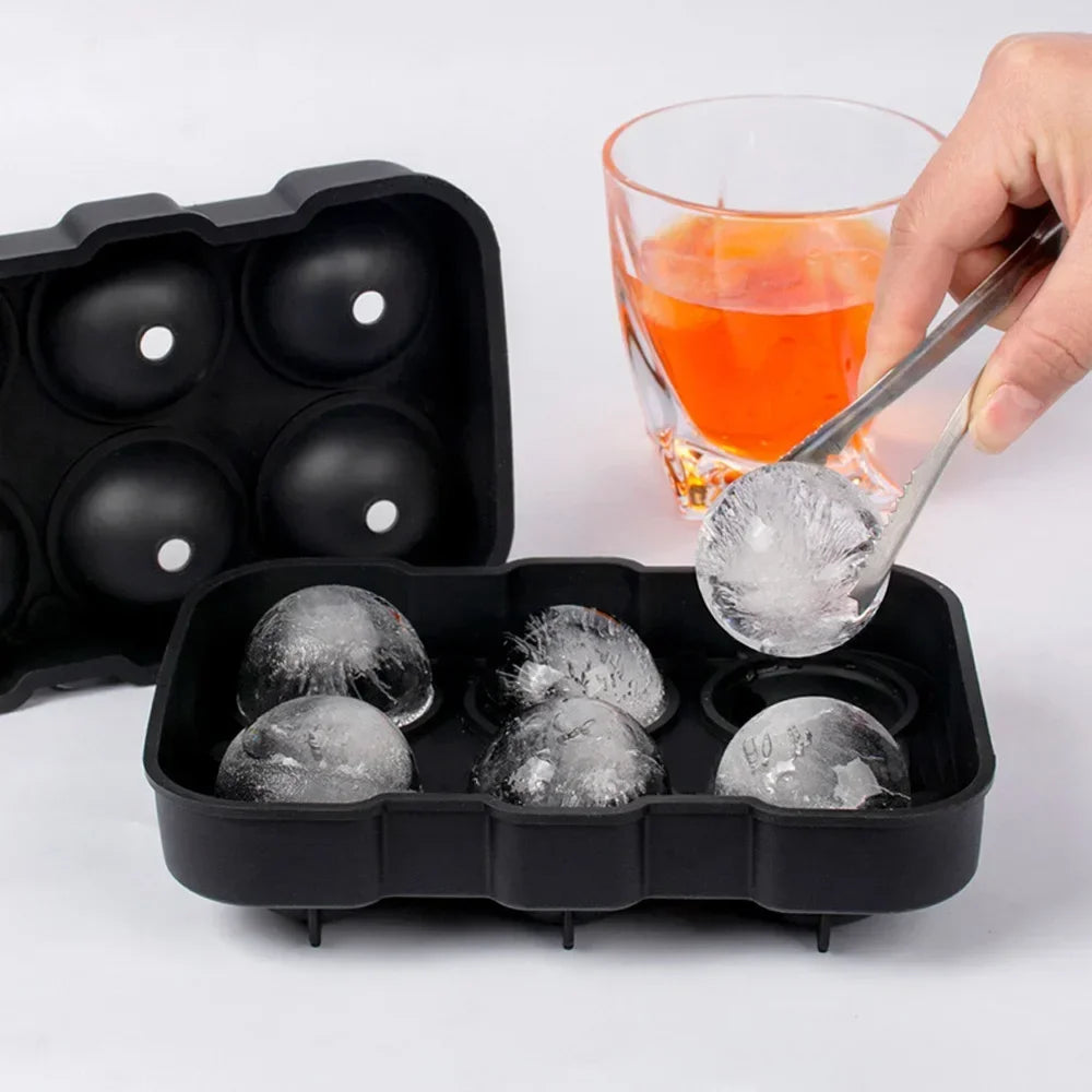 Eiswürfelschale, Silikon-Eisball-Gefrierschrankform, quadratischer Eiswürfelbereiter mit Deckel, 4/6/8 Gitter für Whiskey, Cocktail, Kaffeezubehör