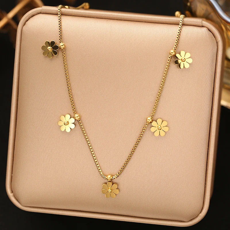 EILIECK Damen-Halskette mit Herz-Anhänger, Y-förmig, 18 Karat vergoldete Edelstahl-Halskette, täglich wasserfester Schmuck