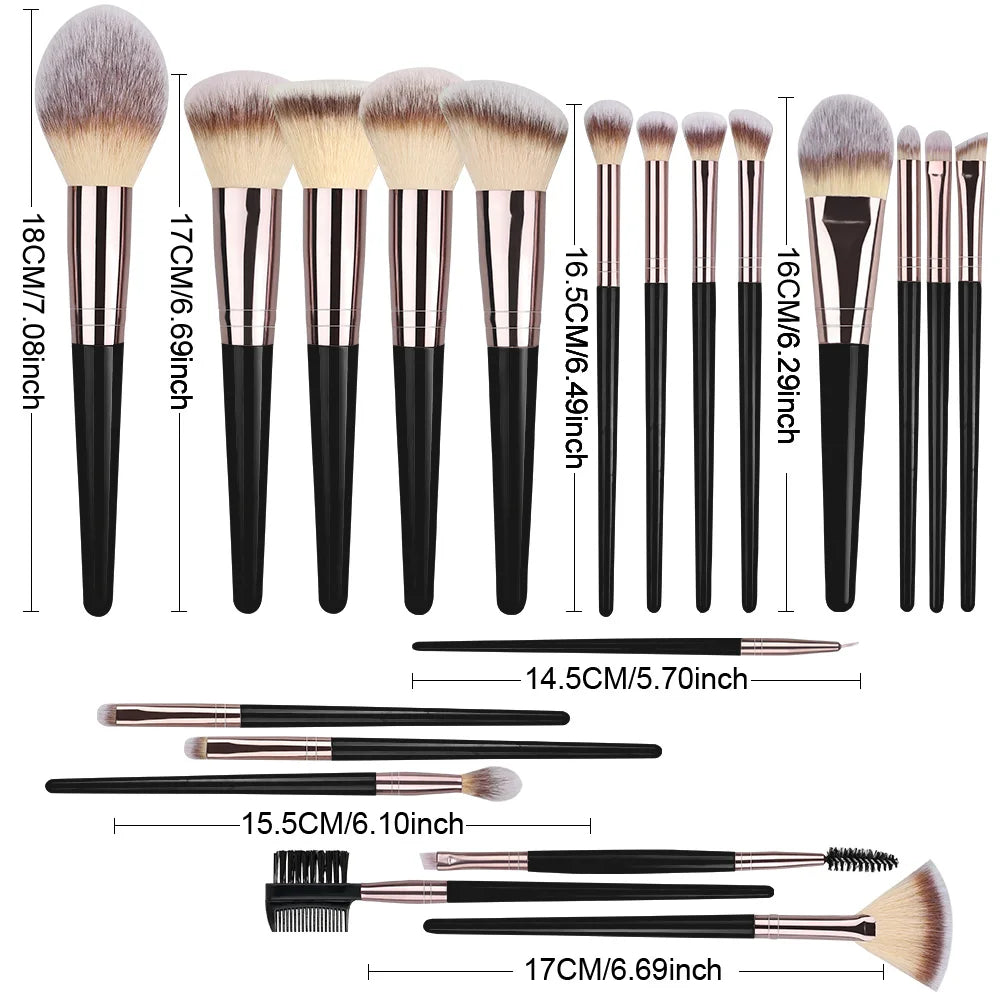 3-20-teiliges Make-up-Pinsel-Set, professionelles Pinsel-Set für Lidschatten, Foundation, Concealer, Rouge, Kabuki-Pinsel, weich, flauschig, Schönheitswerkzeug für Frauen