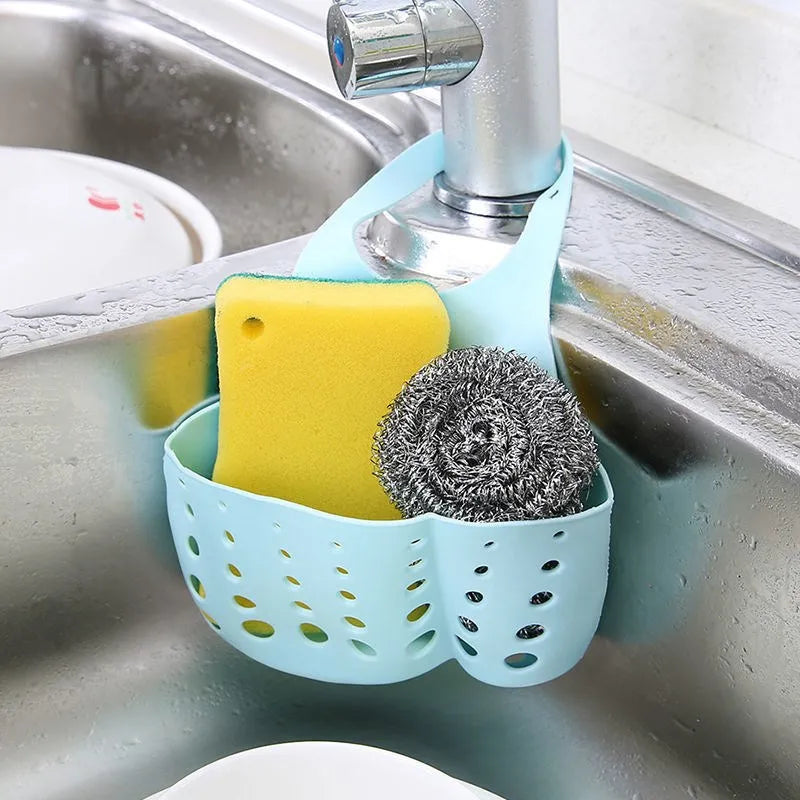 Home Storage Abfluss korb Küchen spüle Halter verstellbare Seife Schwamm Shlf hängen Abfluss korb Tasche Küchen zubehör