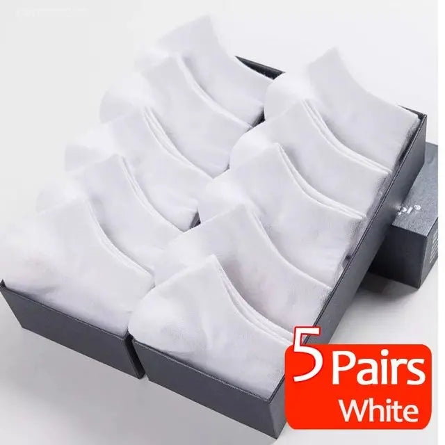 5 Paar Herren Socken Boot schwarz Business einfarbig atmungsaktiv bequem hohe Qualität Knöchel
