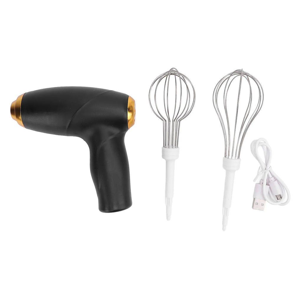 Handgehaltener Elektrischer Eierschläger mit 3 Geschwindigkeiten, Doppelstab-Ladegerät, Küchenmixer, Eiweiß-Mixer, Butter-Creme-Kuchen-Maker-Maschine