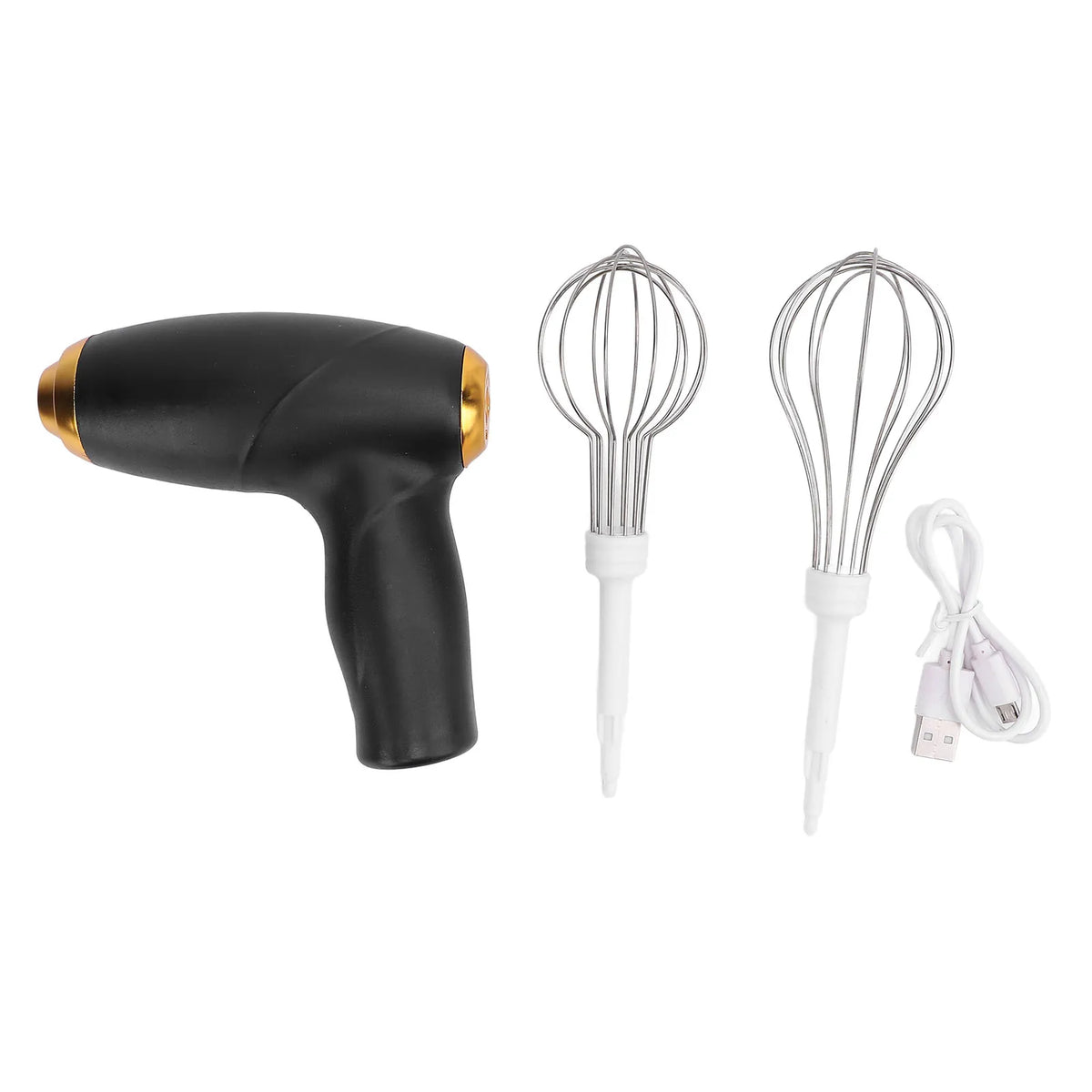 Handgehaltener Elektrischer Eierschläger mit 3 Geschwindigkeiten, Doppelstab-Ladegerät, Küchenmixer, Eiweiß-Mixer, Butter-Creme-Kuchen-Maker-Maschine