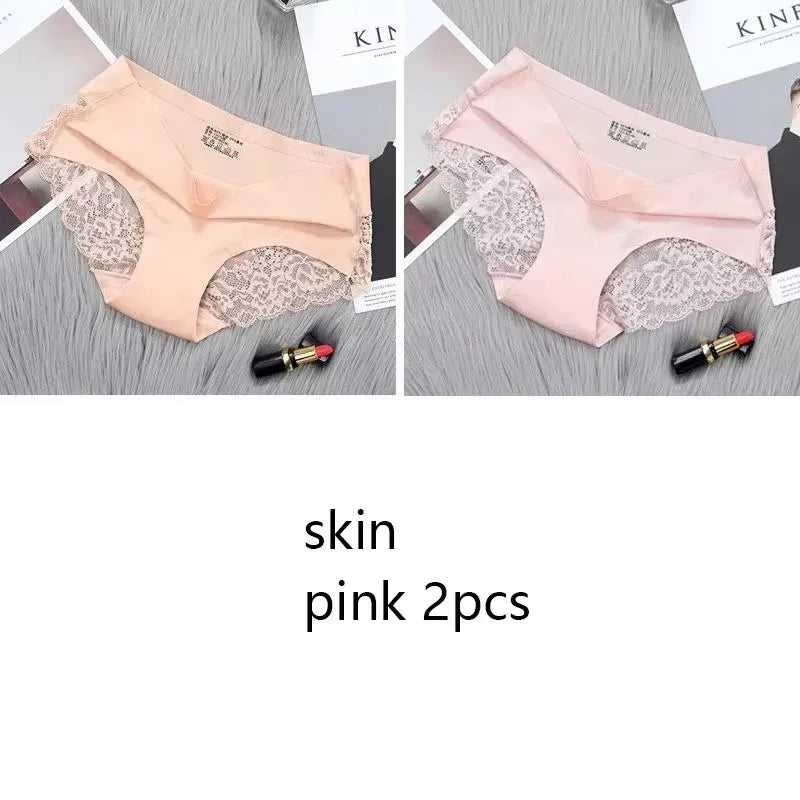 1/2/3Pcs Nahtlose WomenComfort Spitze Slip Aushöhlen Höschen Set Unterwäsche Low Rise Weibliche Sport Panty weiche Dame Dessous Sexy