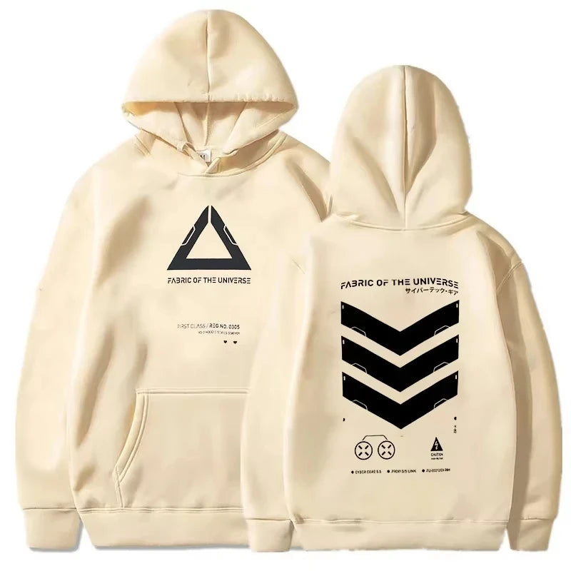 26 Cosmic Fabric Techwear Netzwerk-Punk Street Fashion Hoodie Lässiger Street Roller Skating Lauf-Sweatshirt Cyberpunk-Stil