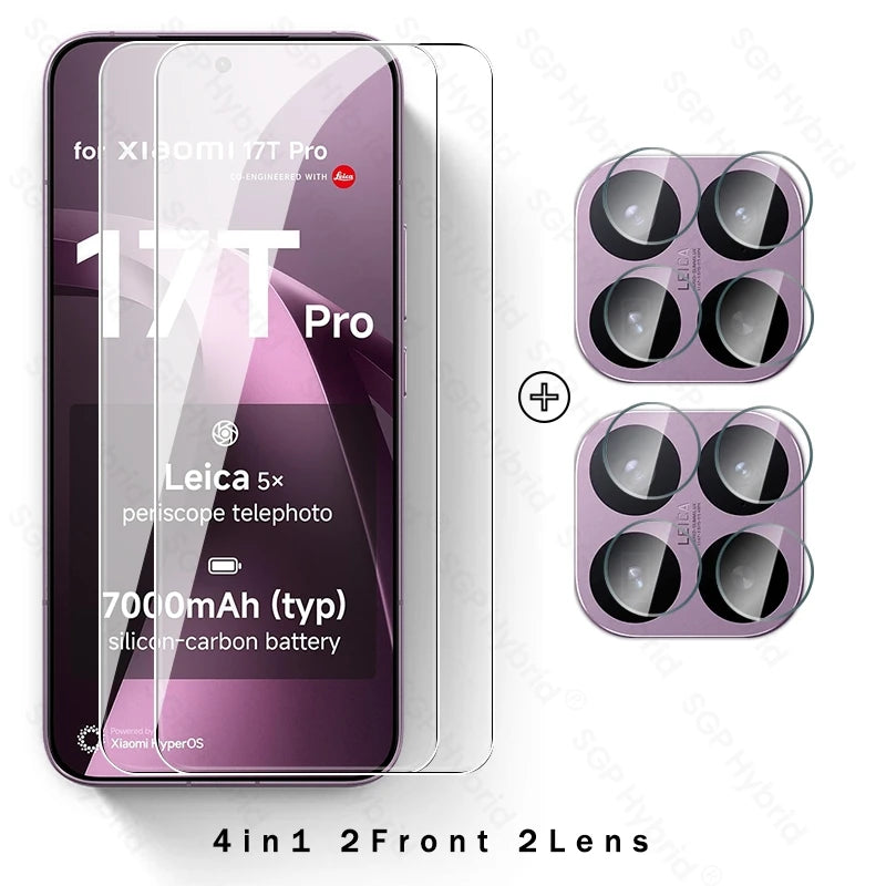 8To1 Gehärtetes Glas für Xiaomi 17T Pro 5G Displayschutzfolie Xaiomi Xiaomy Mi 17TPro 17 T T17 Kameraglas Xiaomi17T Xiaomi17TPro