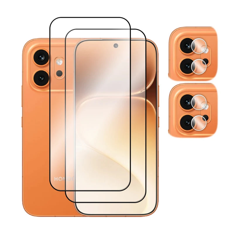 6in1 Schutzglas für Honor 600, für Honor 600 Pro, gehärtetes Glas, 2.5D, vollflächig klebend, Displayschutzfolie für Honor 600, Linsenschutzfolie