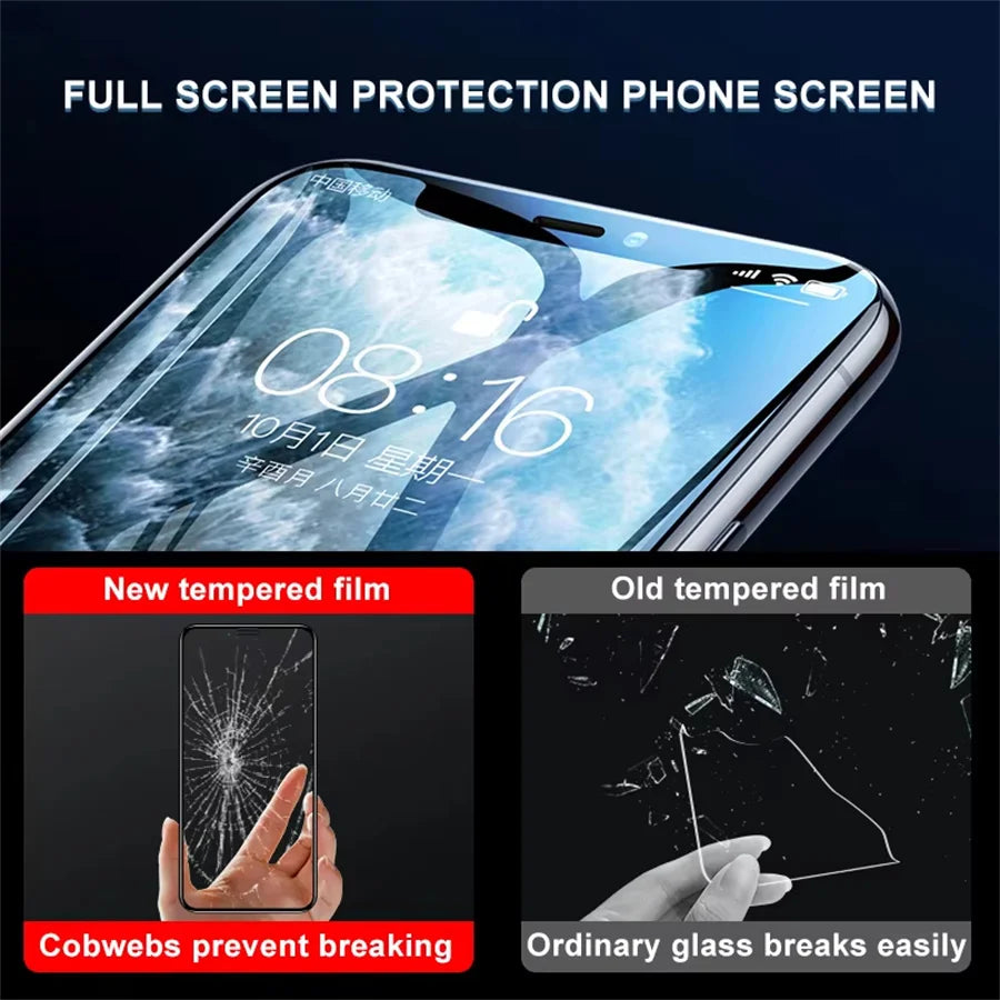 1–2 Stück gehärtetes Glas für iPhone 16 13 11 12 14 15 Pro Max Mini-Displayschutzfolie für iPhone 7 8 15 16 Plus X XR XS MAX SE Glas