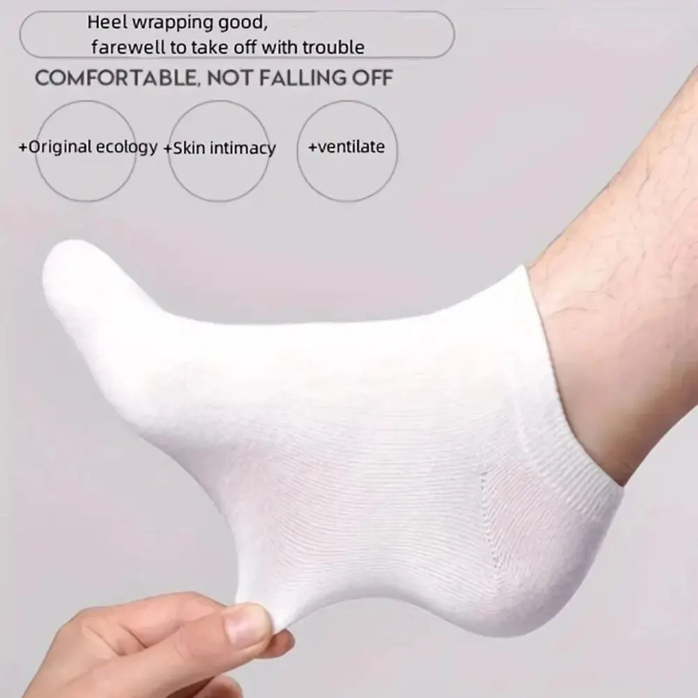 10 Paar Herren-Bootssocken, atmungsaktiv, schweißabsorbierend, einfarbig, reife, atmosphärisch, hochwertige Herren-Sport-Business-Socken