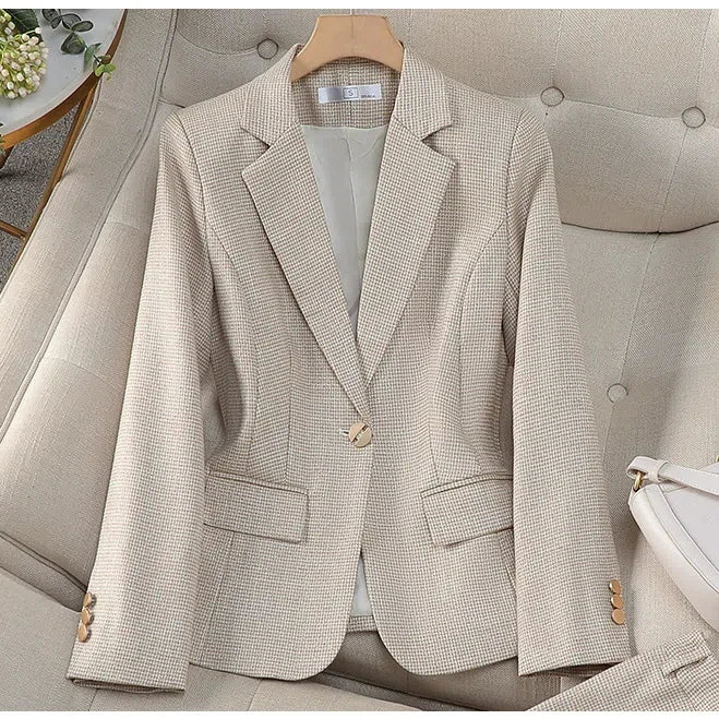 Luxus Kleine Frauen Rosa Blazer Damen Professionelle Anzug Frauen Temperament Anzug Mode Interview Formale Hose Anzüge