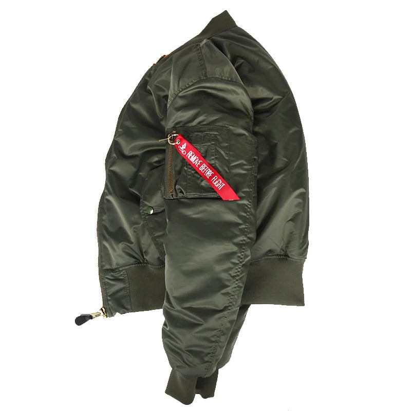 2024 Vintage Doppelseite Winter jacke Männer Mantel Blase Parka Puffer warmer Bomber geste ppte Pilot ma-1 us Luftwaffe Militär armee