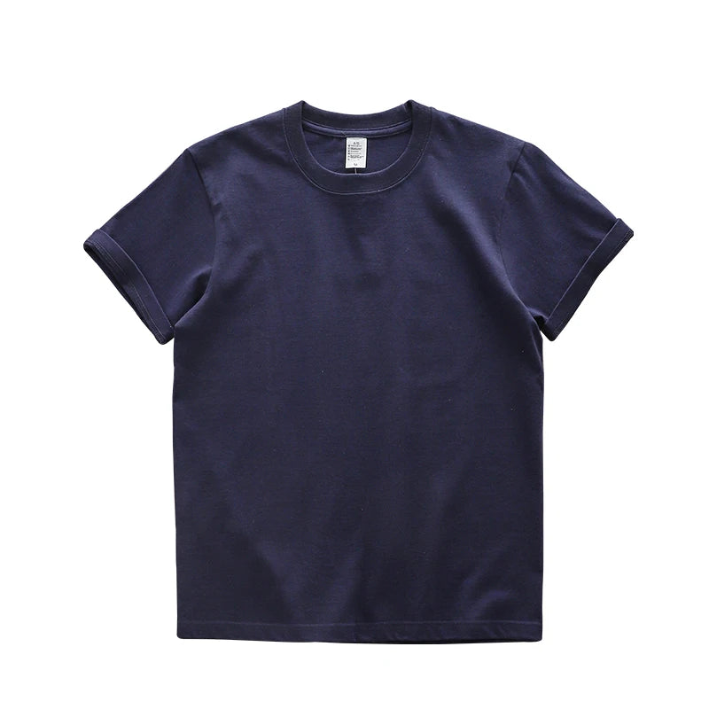 Dukeen 280gsm übergroße schwere T-Shirt für Männer Sommer Kurzarm T-Shirt Baumwolle einfarbig Top lässig T-Shirts ein Stück