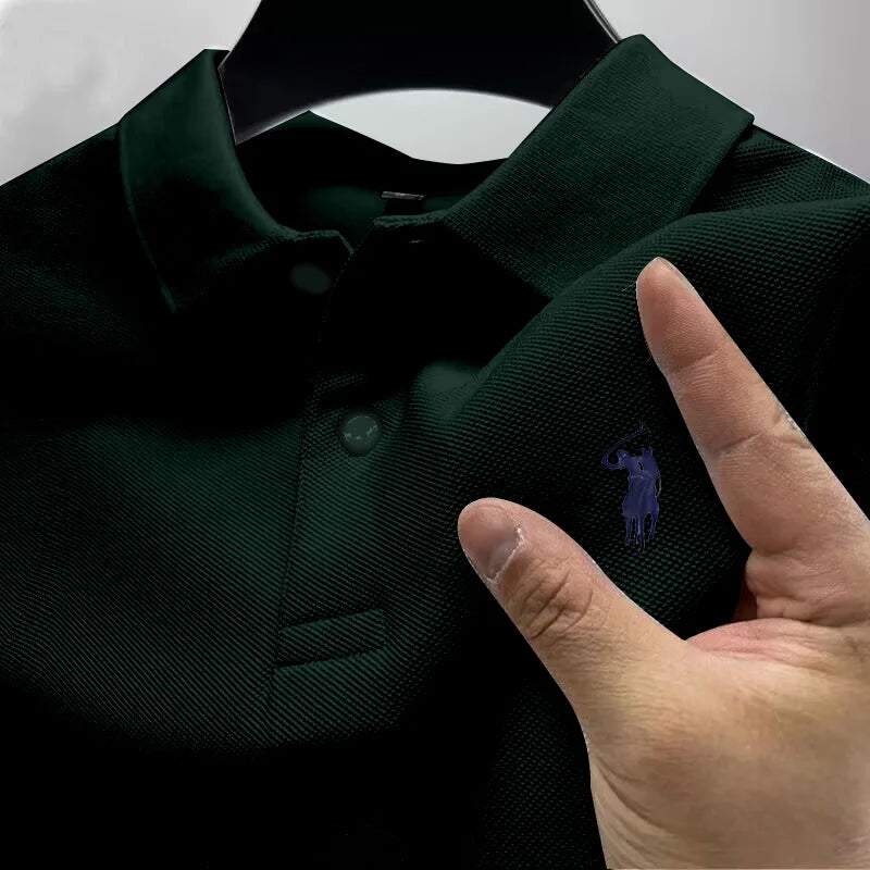 Hochwertiges Marken-Poloshirt für Herren mit Kurzarm, Pony-Logo, Sommer-Leichtgewicht, Atmungsaktives T-Shirt, Neue Mode Paul Top Herrenhemden