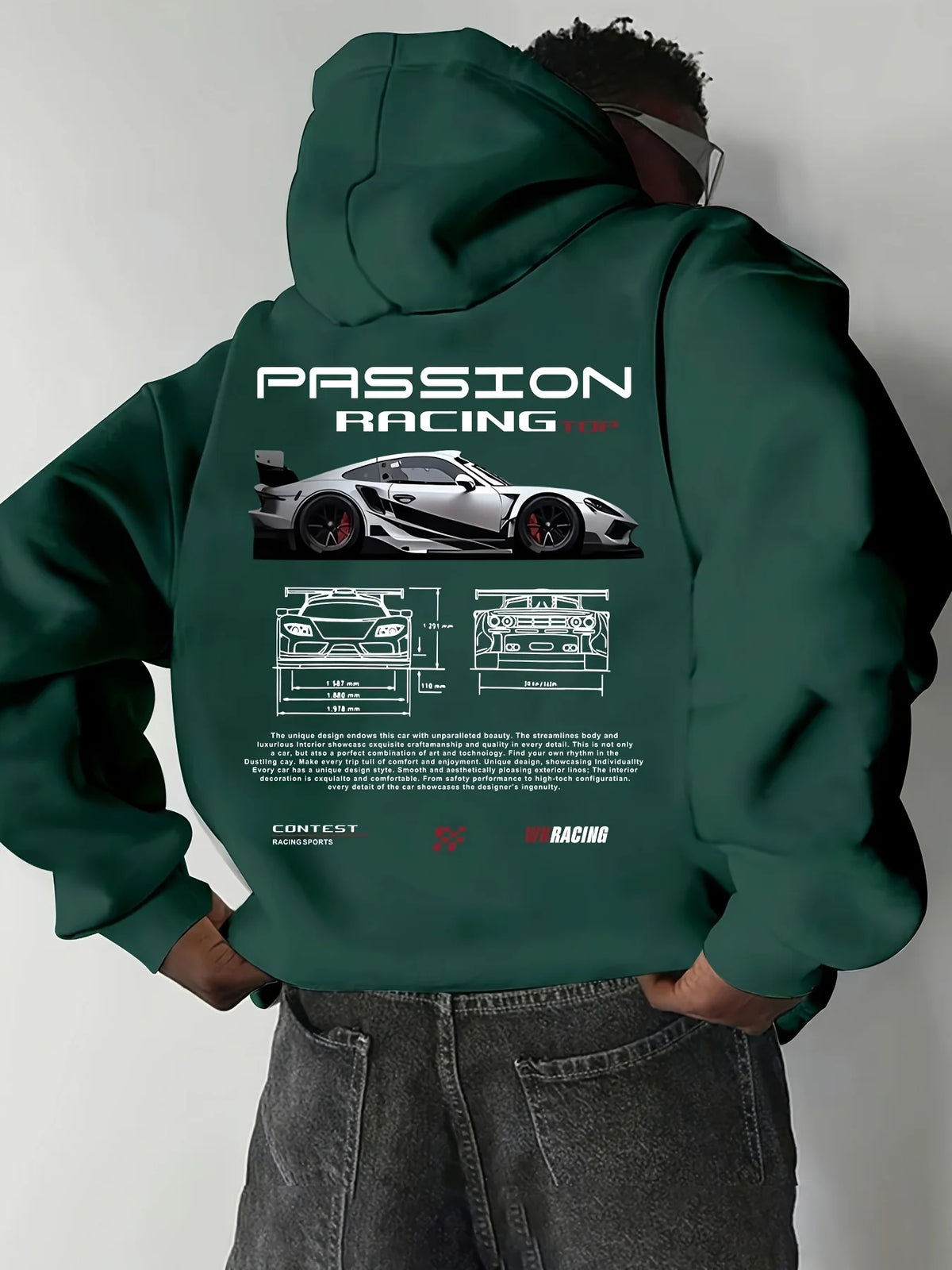 Herren Herbst/Winter Locker Sitzender und Vielseitiger Kapuzenpullover mit Buchstabendruck, Fleece, Outdoor-Warm, Street-Trend, Automuster