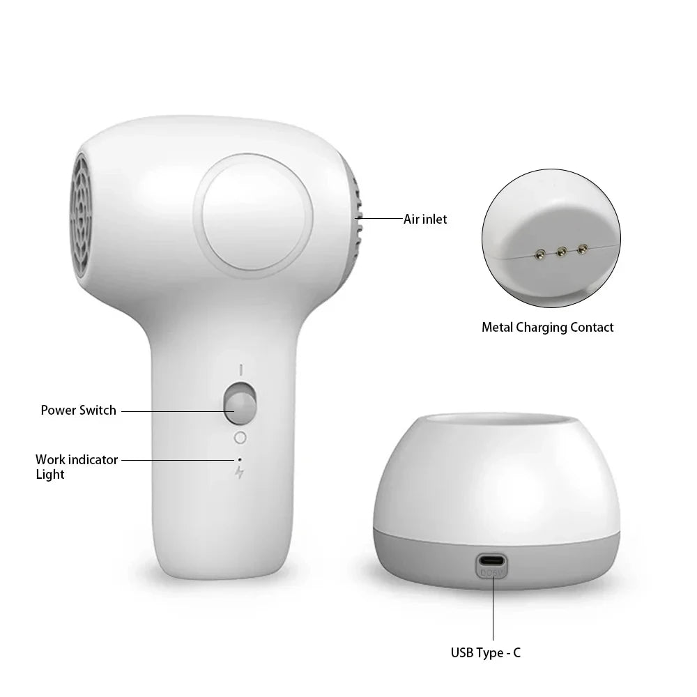 Drahtloser Kinder-Haartrockner, klein, universell, 60 W, Diffusor, Baby, geräuschlos, konstante Temperatur, leise für Haare und Gesäßblasen