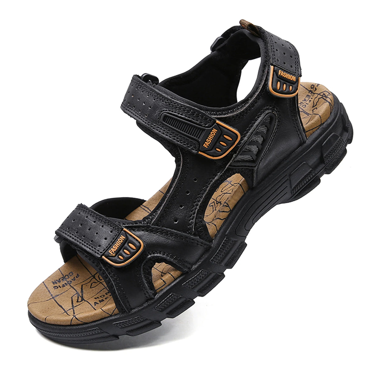 Sommer-Trekkingsandalen für Herren aus Leder/Wandersandalen – EU-Größen 40–45