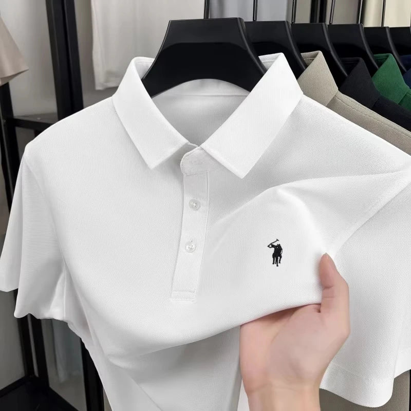 2026 Neues Luxus-Herren-Poloshirt mit Pony-Stickerei – Hochwertiges besticktes Kragen-Kurzarm-Freizeit-Sommer-T-Shirt