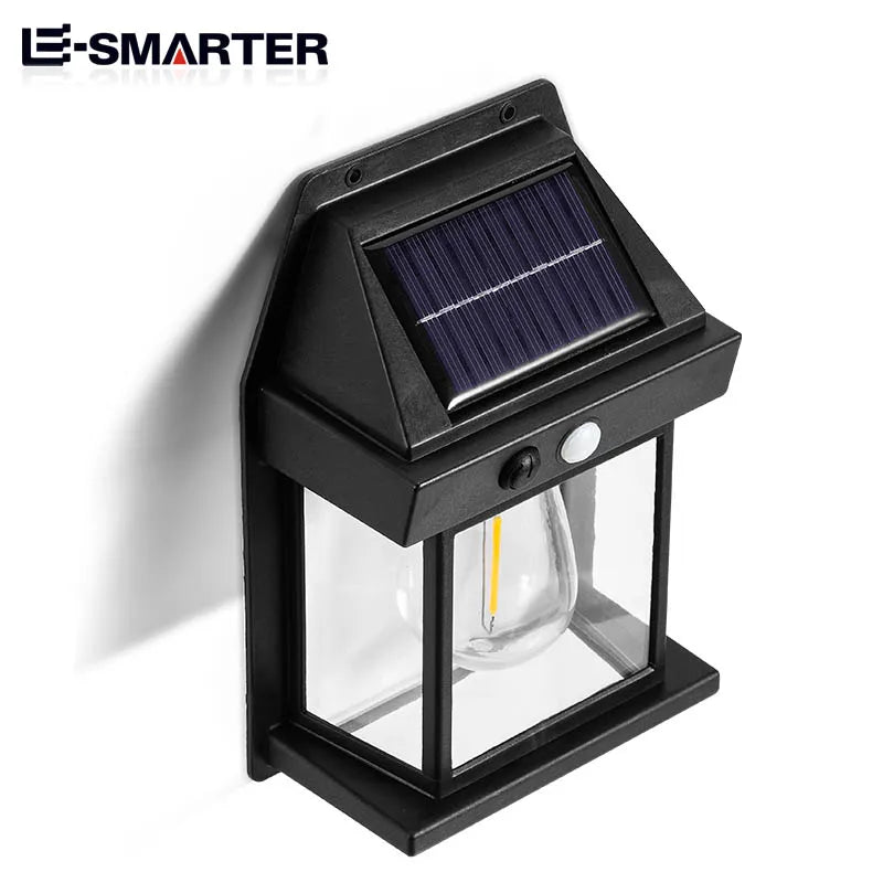 Bewegungs sensor Solar Wolfram Nacht lampe intelligente Wand leuchte 3 Beleuchtungs modi wasserdichte Innenhof Garten dekoration Laterne