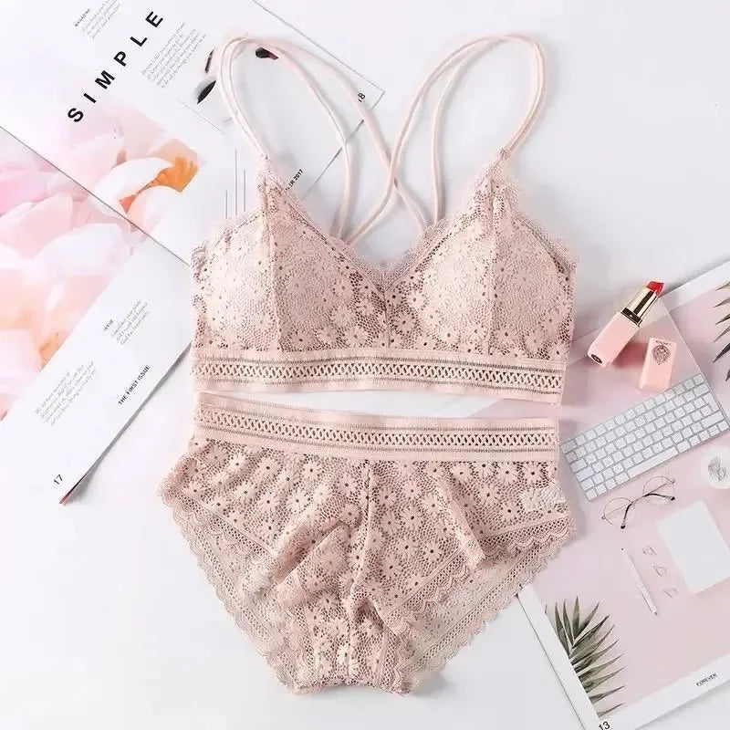 Frauen Dessous Push-up-Bh Unterwäsche Set Sexy Spitze Dessous Set Weibliche Unterwäsche Set Spitze Bh Höschen Nahtlose Unterwäsche frauen