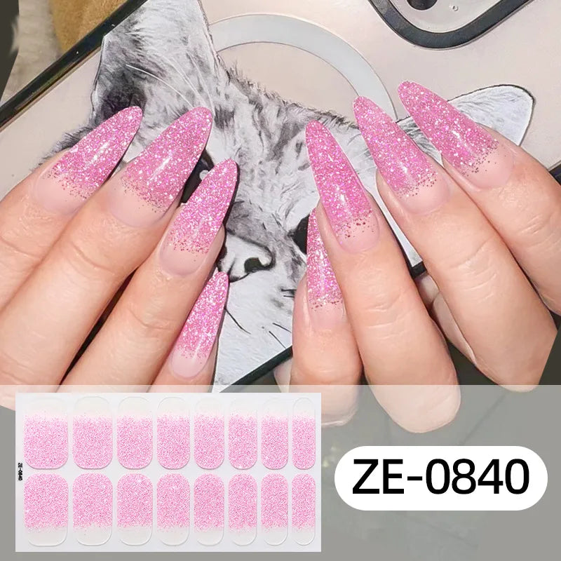 16 Tipps weinrote Nagelaufkleber, langlebig, einfarbig, volle Nagelfolien, selbstklebender Slider, Nagelkunst, DIY-Aufkleber, Maniküre-Dekor