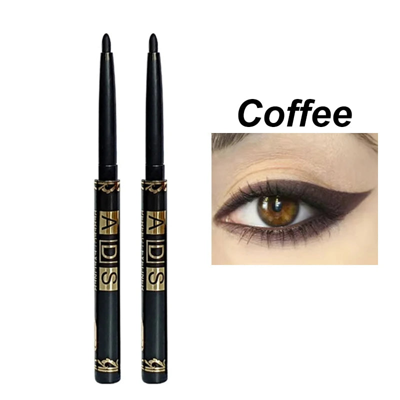 1/5/12 Stück schwarze, braune Eyeliner-Stifte, langlebig, wasserfest, wischfest, drehbar, für auffälliges Augen-Make-up