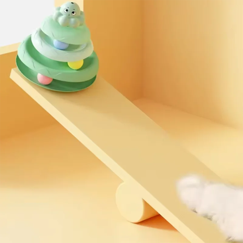 Haustier Dreischichtiger Ball-Katzen-Plattenspieler in Oktopusform, neckender Katzenstab, um Langeweile zu lindern, lustiges Puzzle-Spiel, Heimtierbedarf