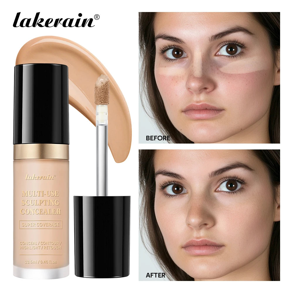 Super Concealer für Gesichtsbedeckung, 5 Farben, Highlight-Kontur-Retouch, vielseitig einsetzbar, super deckend, feuchtigkeitsspendend, kostenlose Ölformel-Make-up