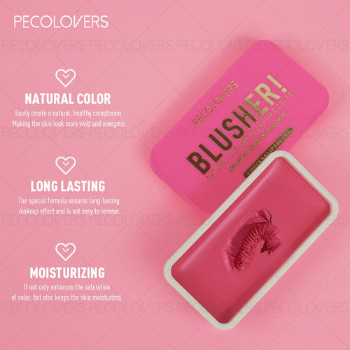 1-teiliges wasserfestes, mattes Rouge, Make-up-Look mit natürlichem Finish, Verwendung für Augen, Wangen, Lippen, Konturierung und Highlight-Rouge-Make-up