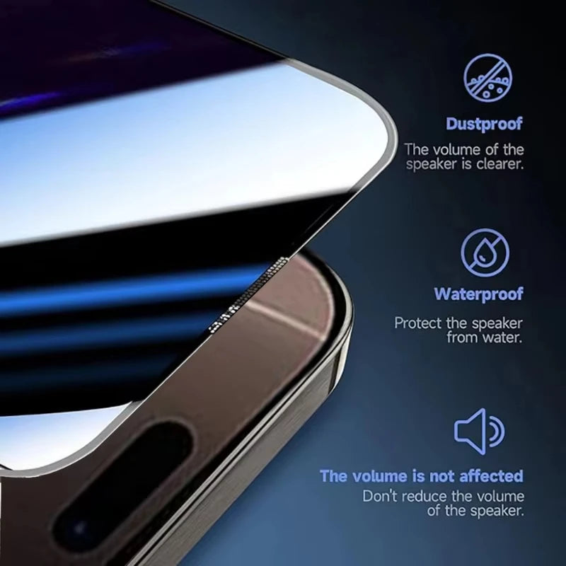 1-3 Stück Staubfreie Installation Sichtschutz-Displayschutzfolien für iPhone 18 Pro Max 17 16 14 11 12 13 15 7 8 Plus Mini XR XS Max Glas