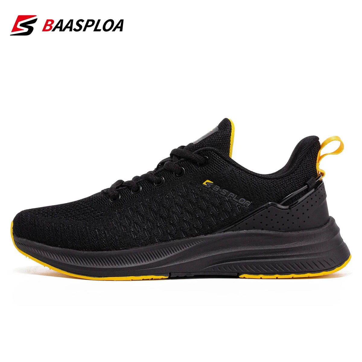 Baasploa Herren-Laufschuhe, neue atmungsaktive Mesh-Sport-Sneaker, Übergröße 41–48, klassische Freizeitschuhe für Herren, rutschfest, Outdoor-Komfort