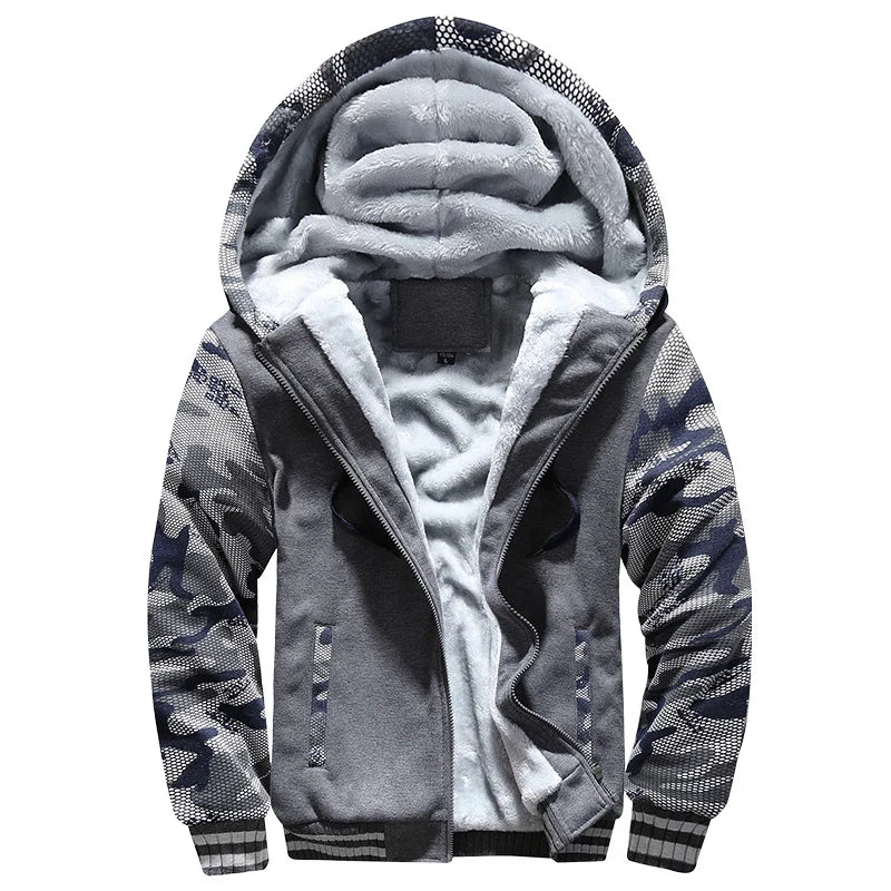 2021 neue Männer Hoodies Winter Dicke Warme Fleece Zipper Männer Hoodies Mantel Sportwear Männlichen Streetwear Hoodies Sweatshirts Männer 4XL 5XL