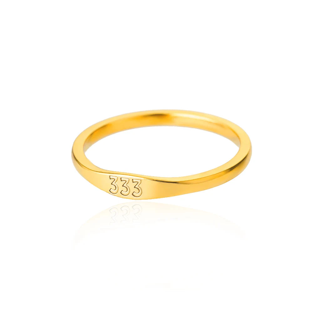 Glück 11:11 Engel Zahl Ringe für Frauen Edelstahl Finger Ring Vintage Hochzeit Ästhetischen Schmuck Geschenk anillos mujer