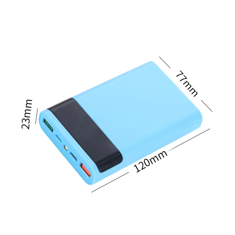 4x18650 DIY Power Bank Box 15000mAh Superschnelle Ladebox mit Digitalanzeige für BC1.2 für iPhone für Samsung