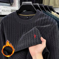 Luxus Herbst und Winter neue heiße verkaufende samt warme Strickpullover modische Männer Marke Paul bestickt bequeme Pullover