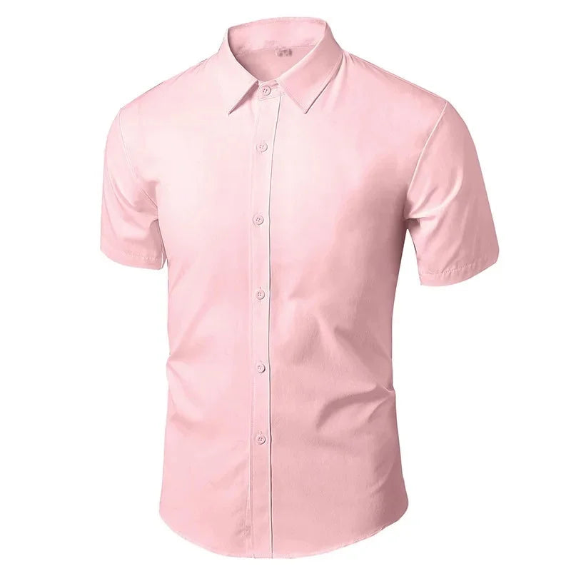 Herren-Langarm-Freizeithemd im koreanischen Stil, Business-formelles Slim-Fit-Hemd in weißer Farbe für Frühling und Herbst